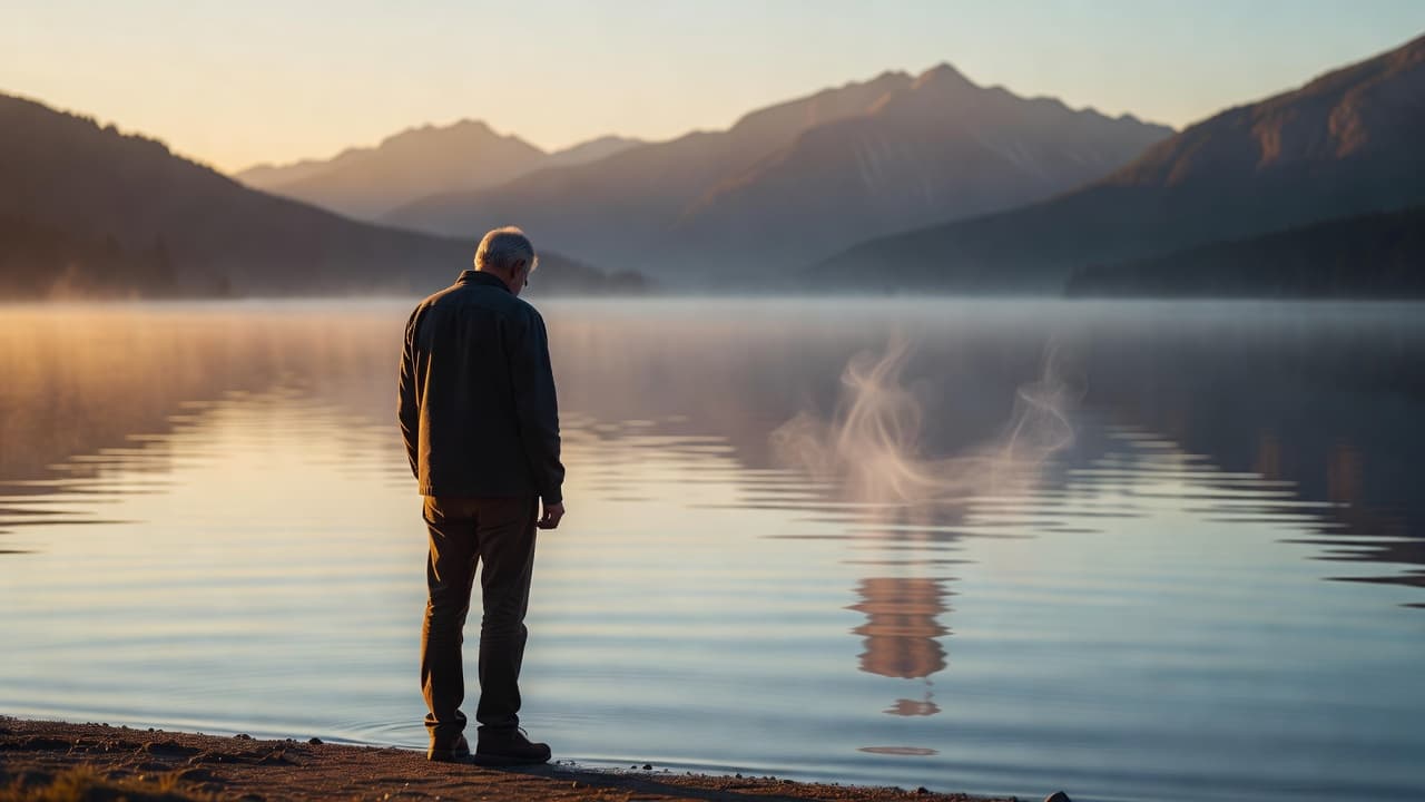 Persona sola contemplando un amanecer desde una montaña, simbolizando esperanza después del dolor